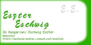 eszter eschwig business card